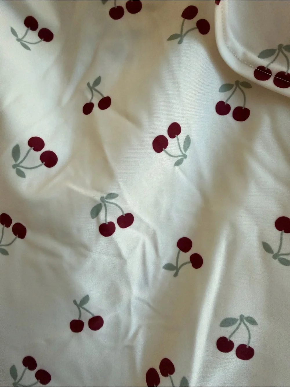 H&M Kids Cream Cherry One-Piece Swimsuit with Sun Hat NWOT